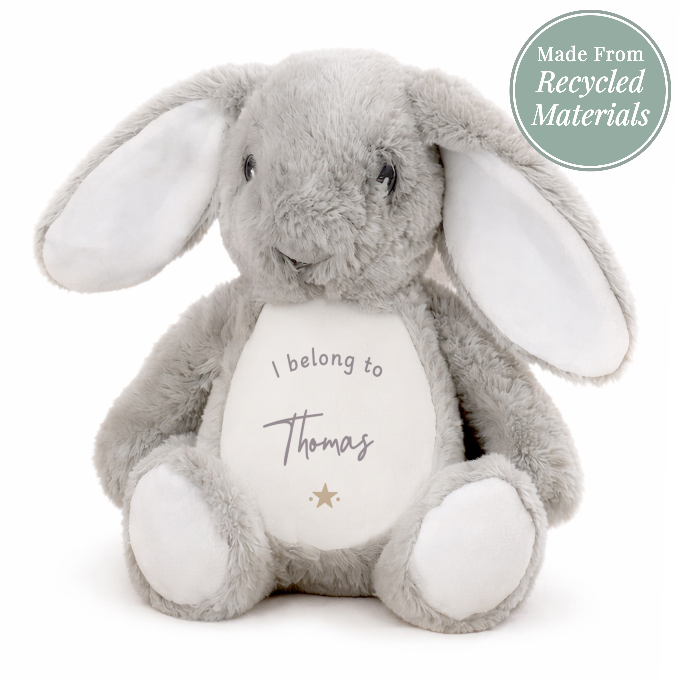 Personalised Bunny with Name – I Belong To Soft Toy Gift
