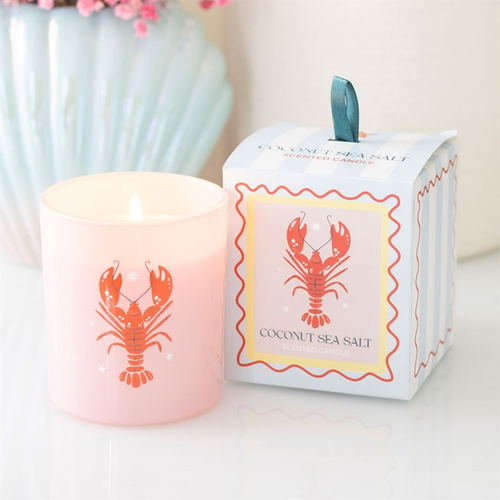 Pastel Lobster Coconut and Sea Salt Scented Candle