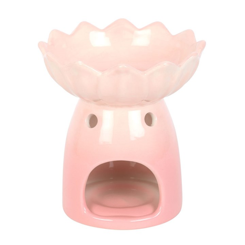 Pink Water Lily Ceramic Oil Burner and Wax Melt Warmer