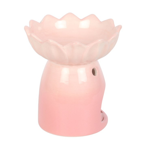 Pink Water Lily Ceramic Oil Burner and Wax Melt Warmer