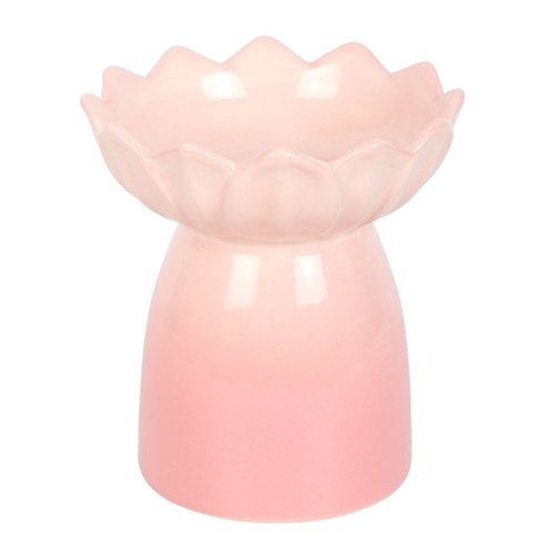 Pink Water Lily Ceramic Oil Burner and Wax Melt Warmer