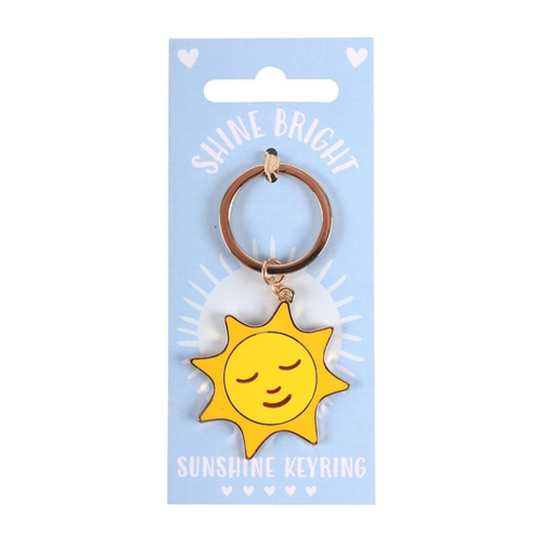 Shine Bright Sun Enamel Keyring