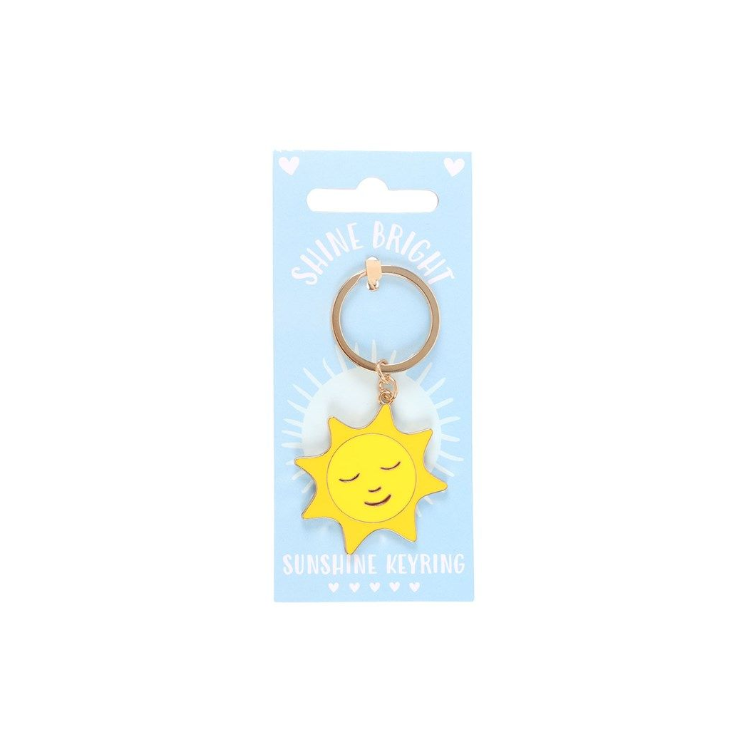 Shine Bright Sun Enamel Keyring