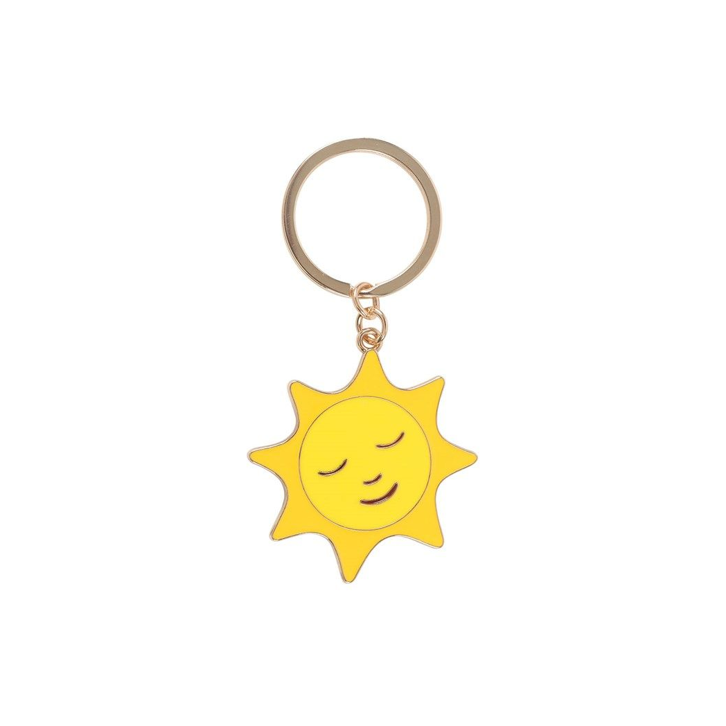 Shine Bright Sun Enamel Keyring