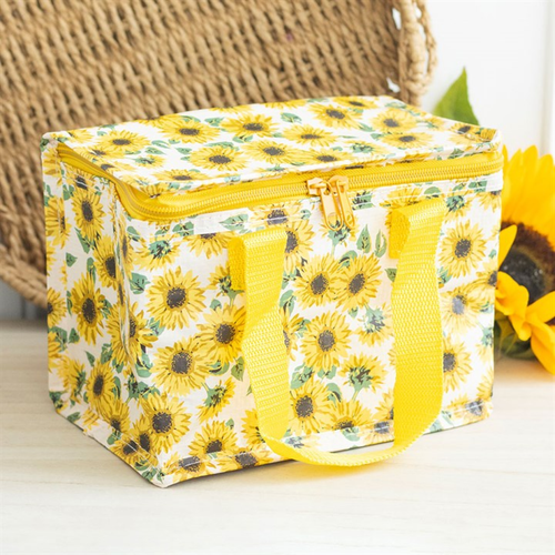 Sunflower Print Insulated Lunch Bag
