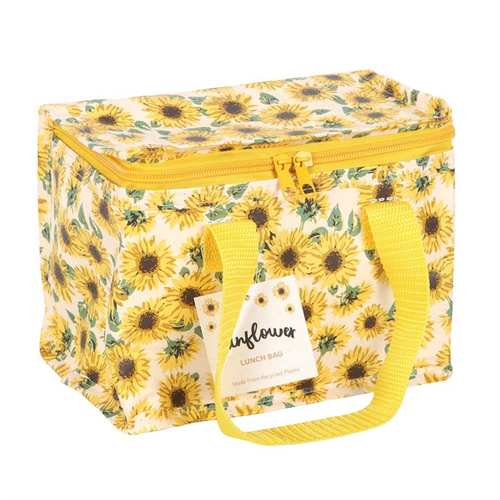 Sunflower Print Insulated Lunch Bag