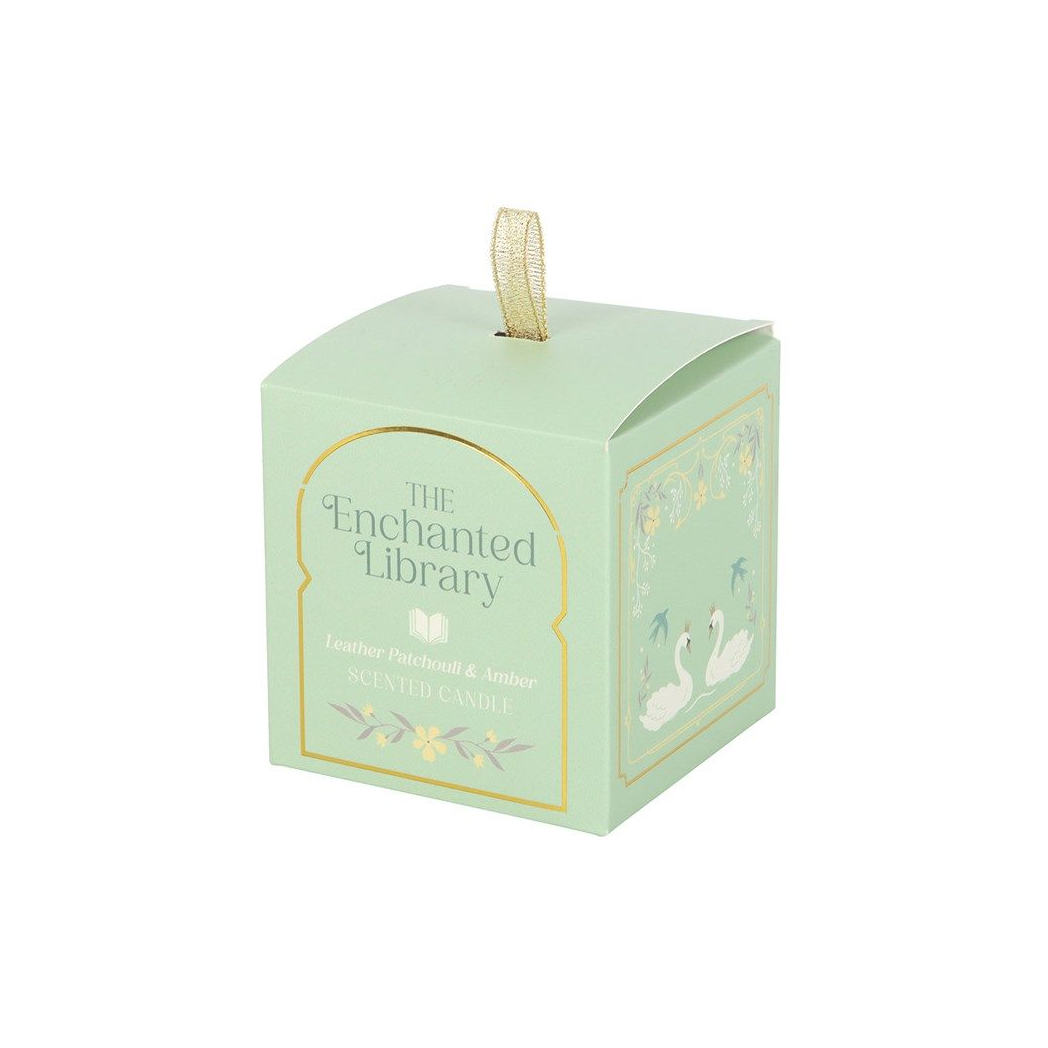 The Enchanted Library Leather, Patchouli and Amber Jar Candle