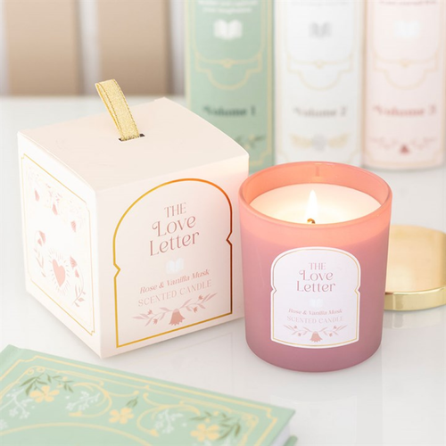 The Love Letter Rose and Vanilla Musk Scented Jar Candle