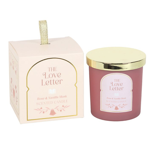 The Love Letter Rose and Vanilla Musk Scented Jar Candle