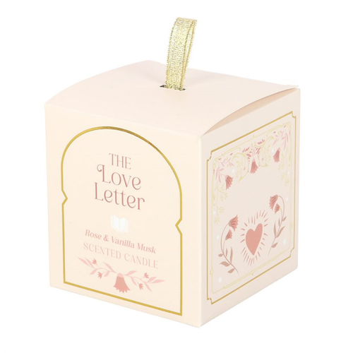 The Love Letter Rose and Vanilla Musk Scented Jar Candle
