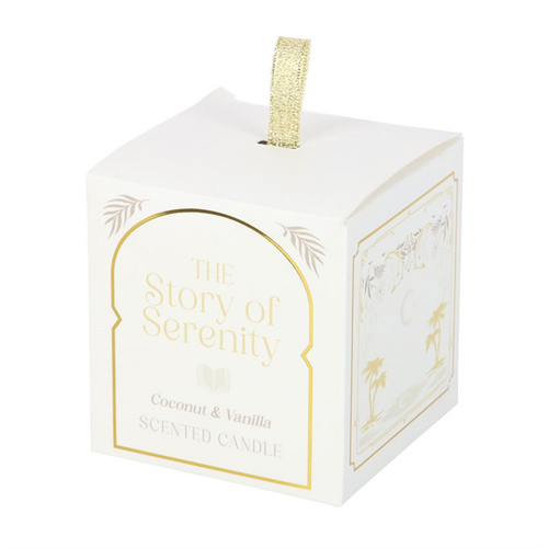 The Story of Serenity Coconut and Vanilla Scented Jar Candle