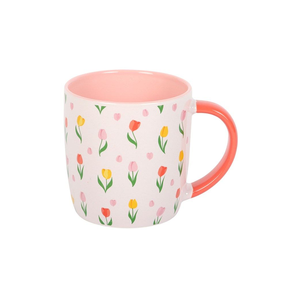 Tulip Print Ceramic Mug 350ml