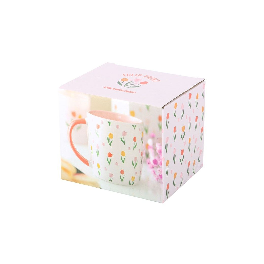 Tulip Print Ceramic Mug 350ml