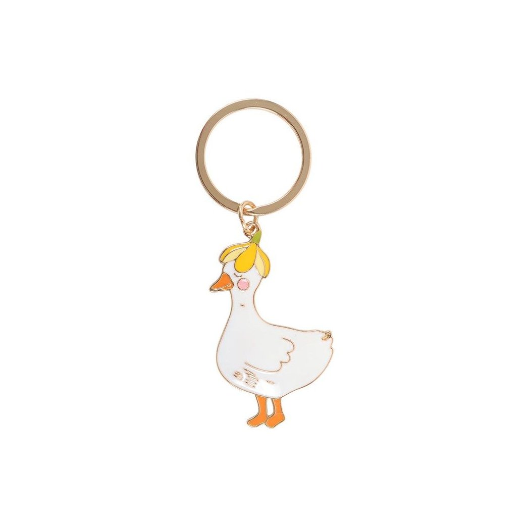 Waddle On Duck Enamel Keyring