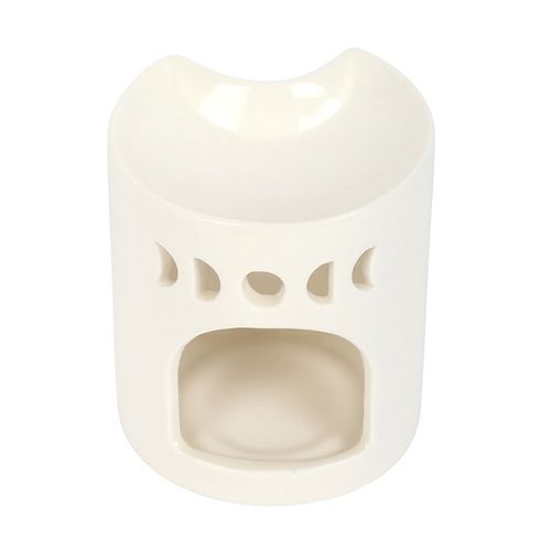 White Crescent Moon Ceramic Oil Burner