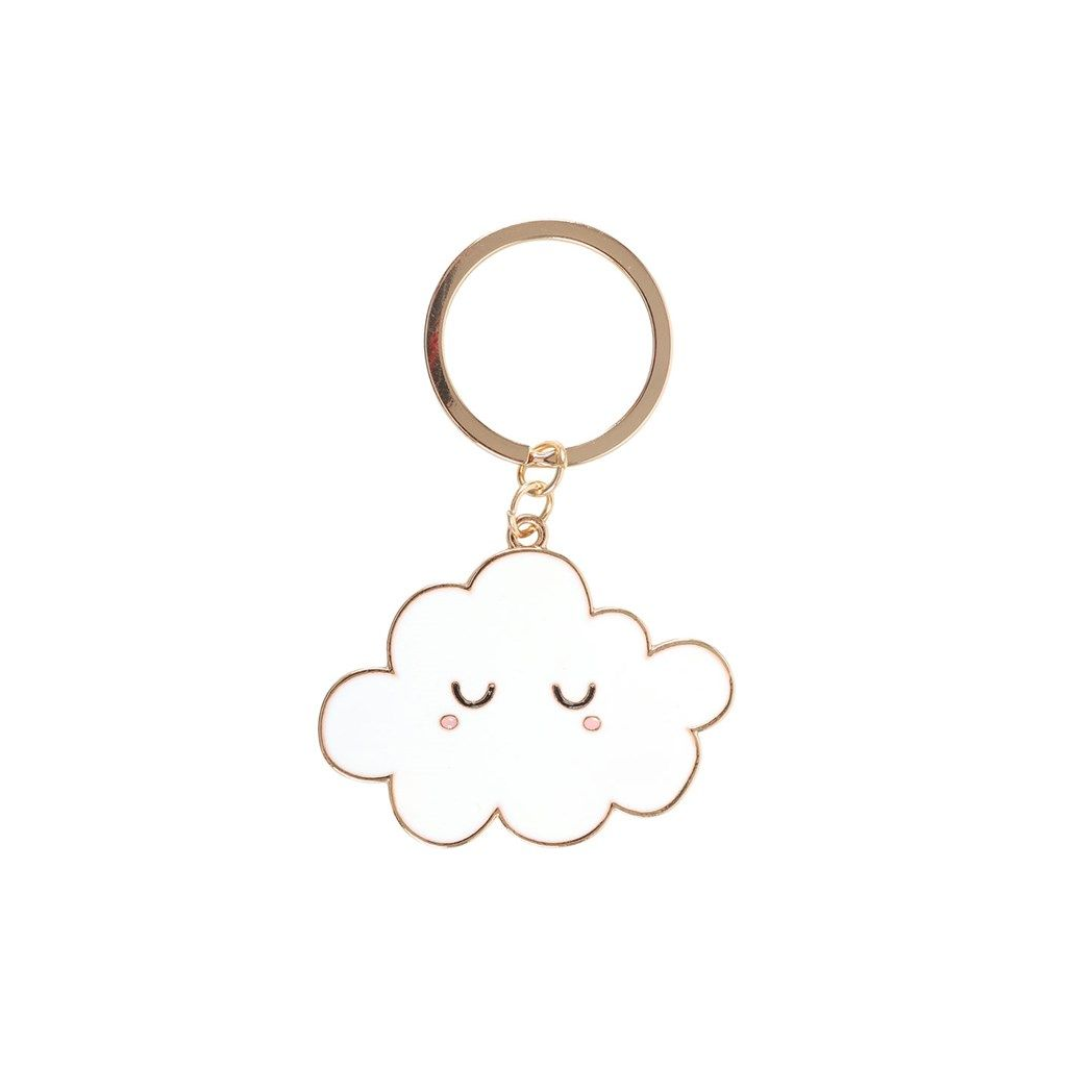 Worry Cloud Enamel Keyring
