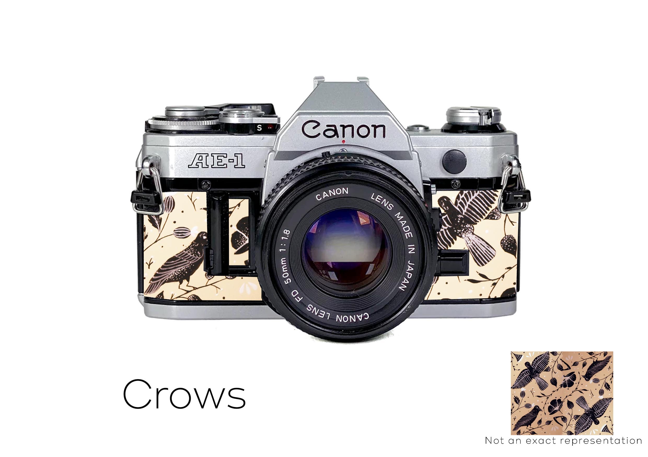 Canon AE-1 custom replacement leather hand painted