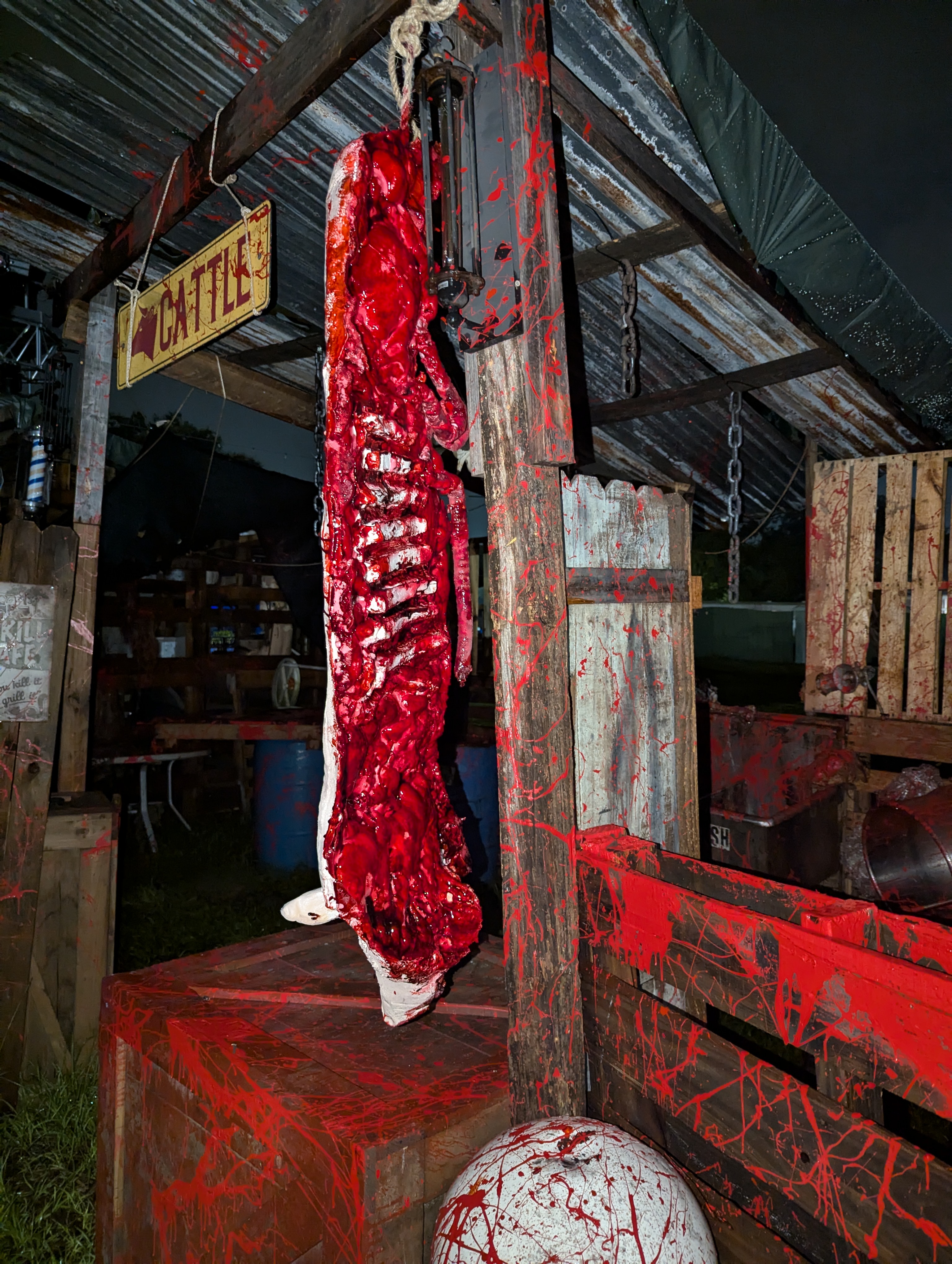 full size split in half Pig latex foam filled prop