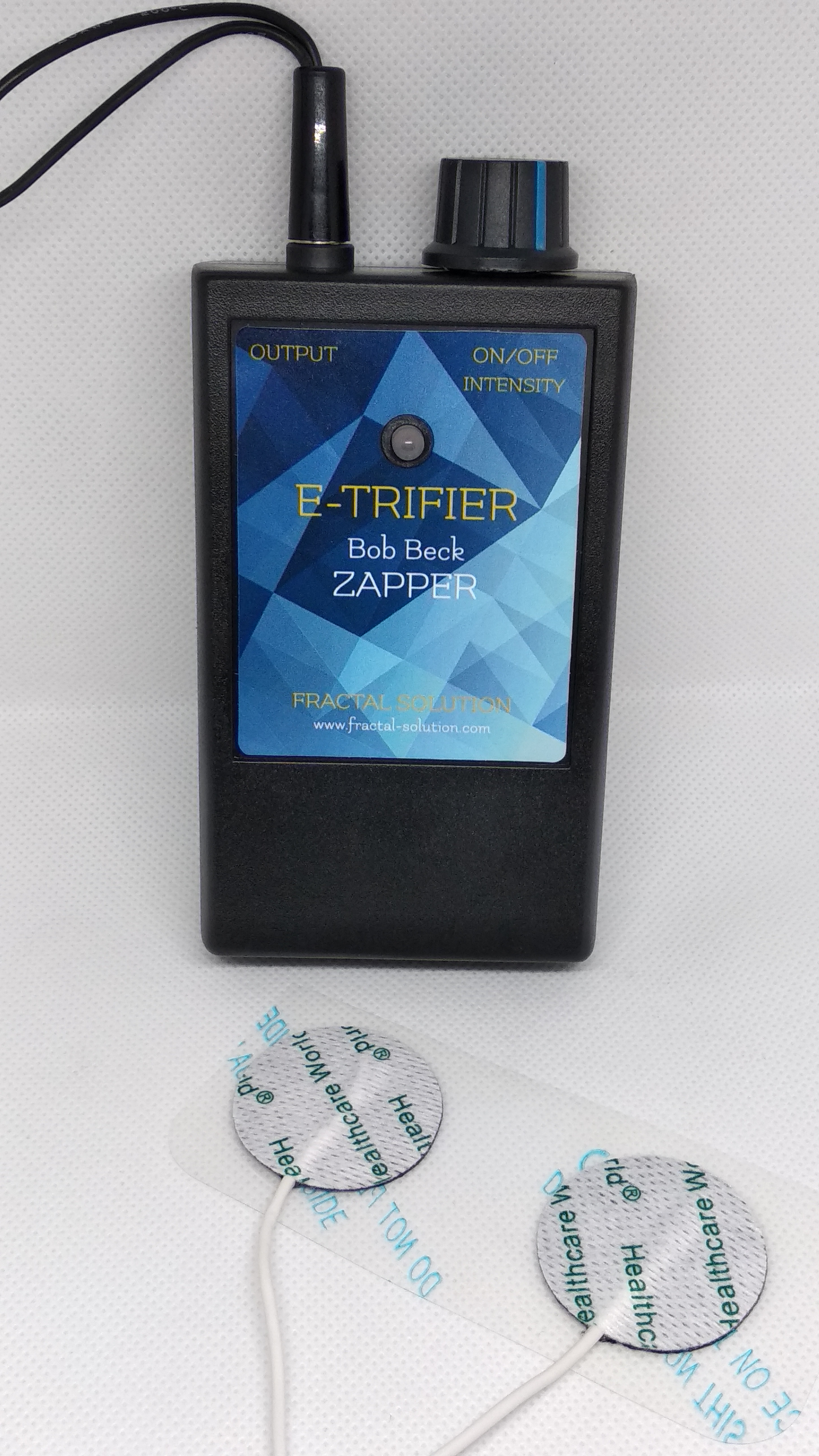 E-TRIFIER Bob Beck's ZAPPER b. electrification device with gel pad electrodes signal generator