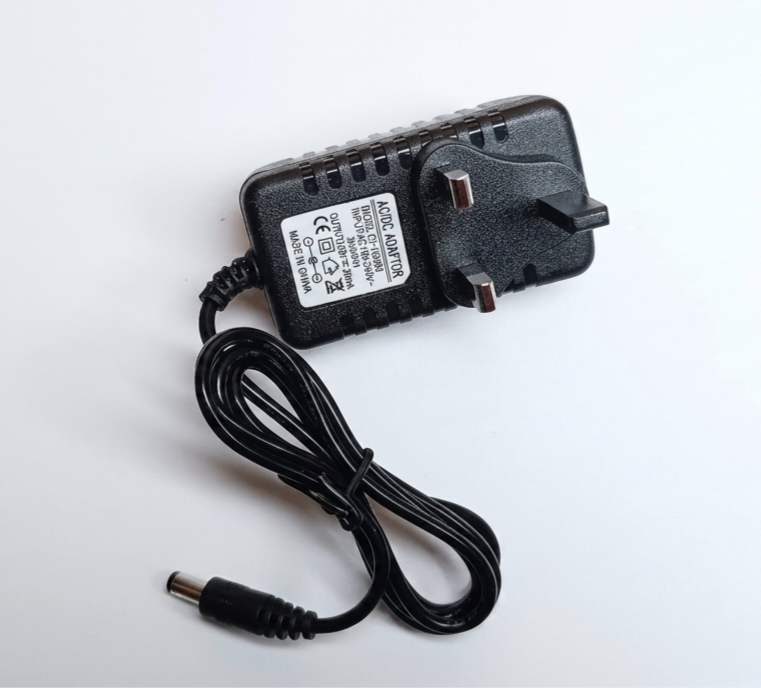 DC 9Volt power supply adapter 200mA UK type