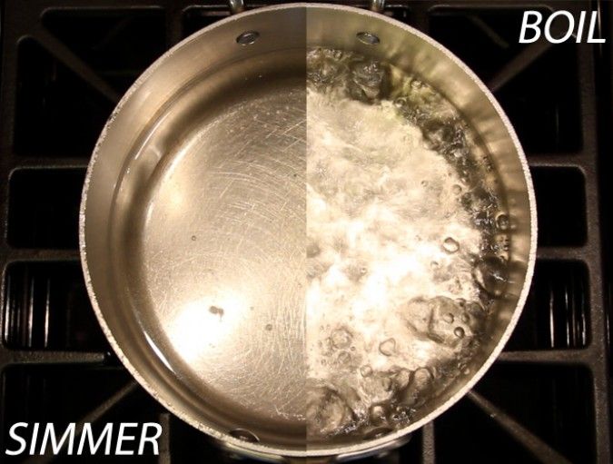 Simmer and Boiling Difference