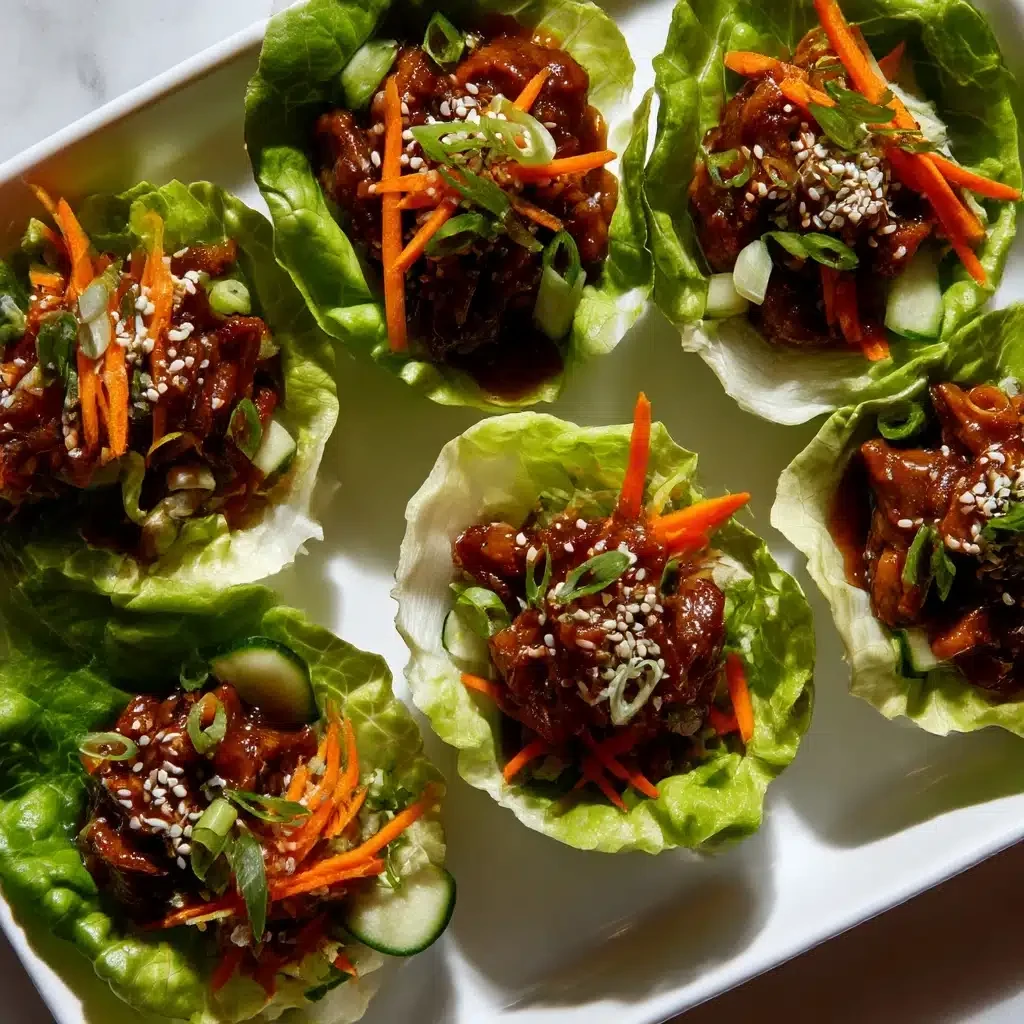 Mince Lettuce Wraps with Gochujang