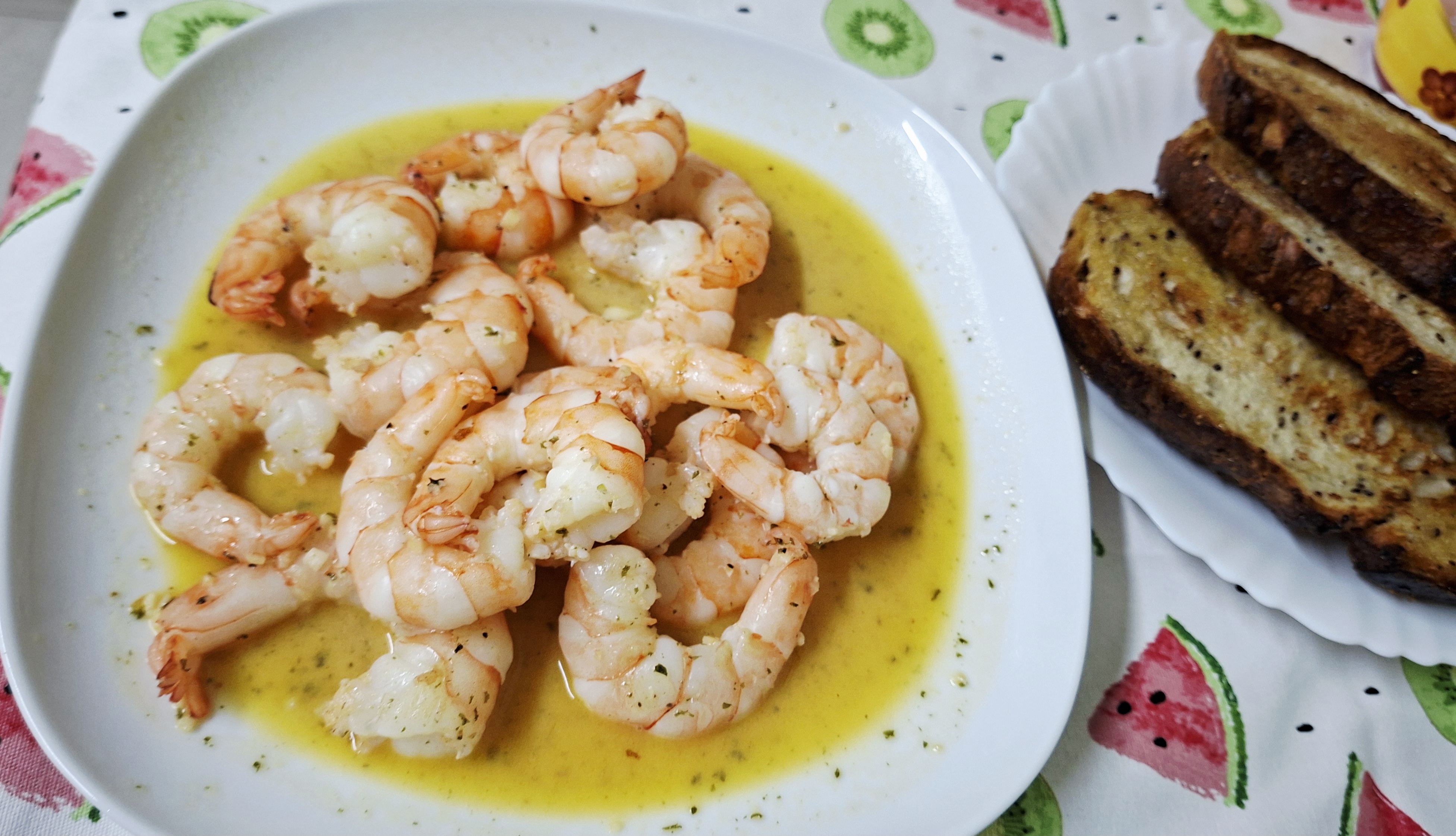 Garlic Butter Scampi Plated Dish