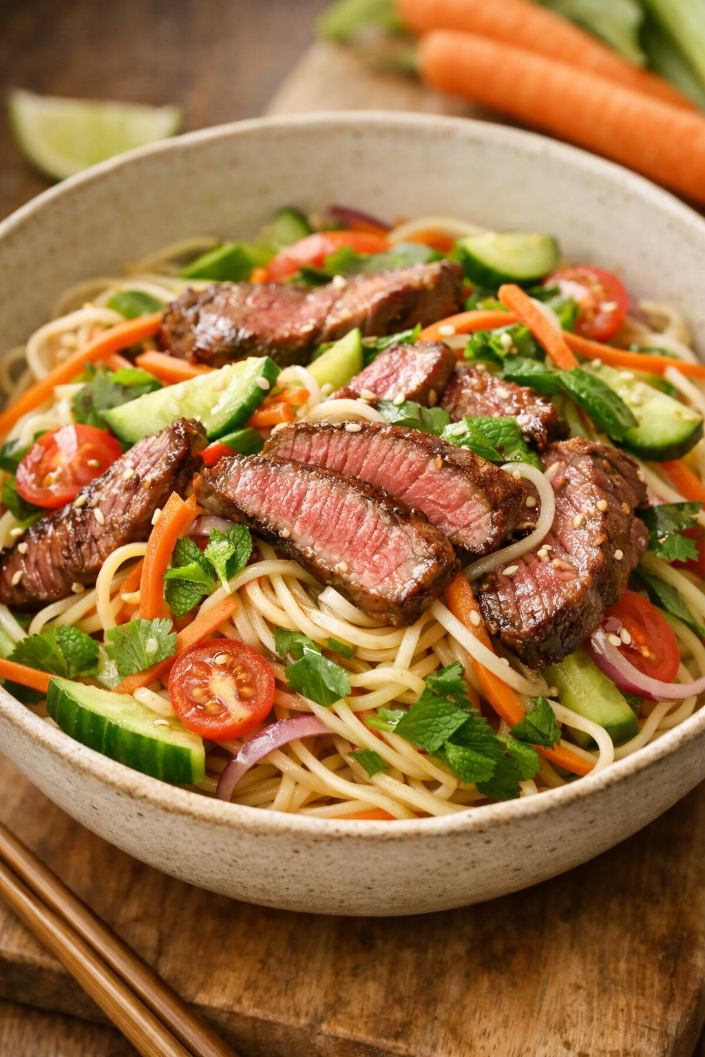 Asian Noodle Salad Dish