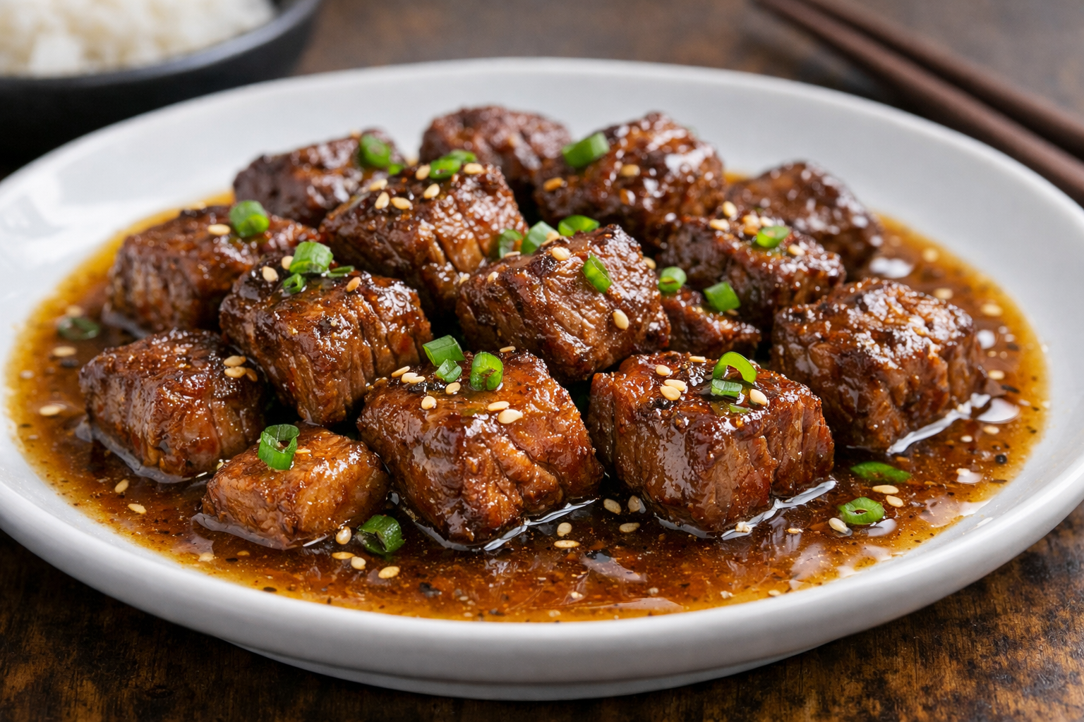 Wagyu Ribeye Bites - Butter Soy Finish