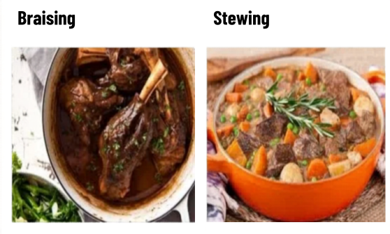 Braising vs Stewing