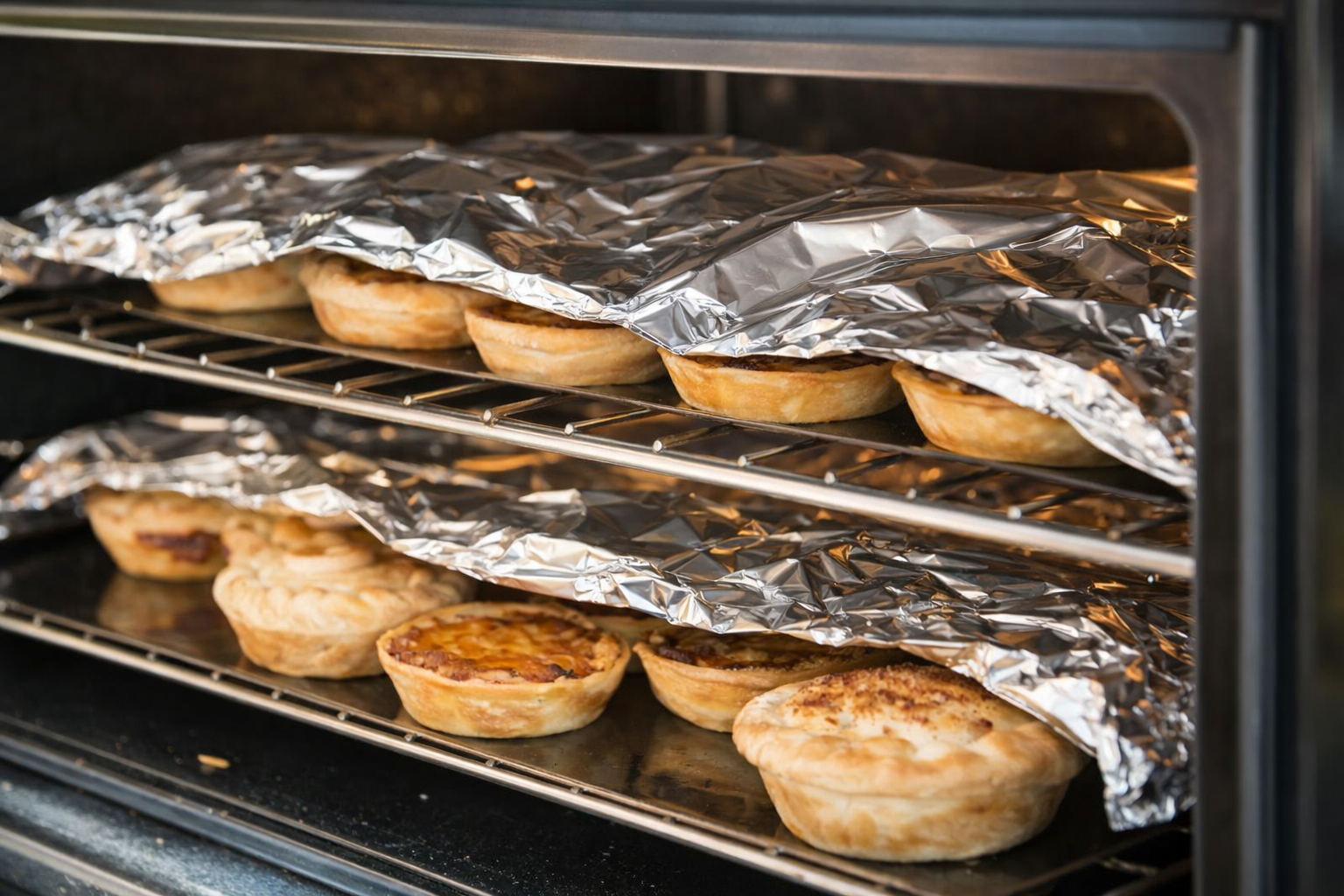 Bbest way to keep pies warm, not baking