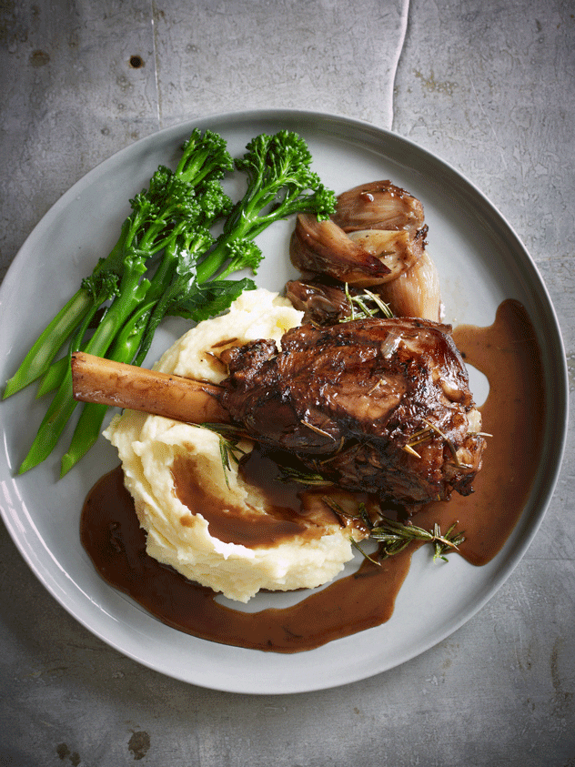 Red Wine Braised NZ Lamb Shank Plated Dish
