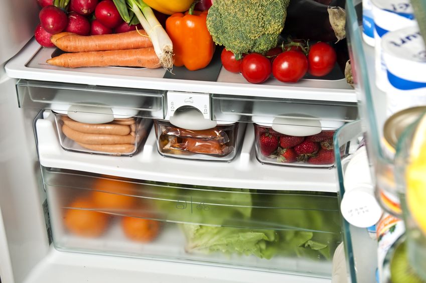 Meat in airtight containers in the fridge