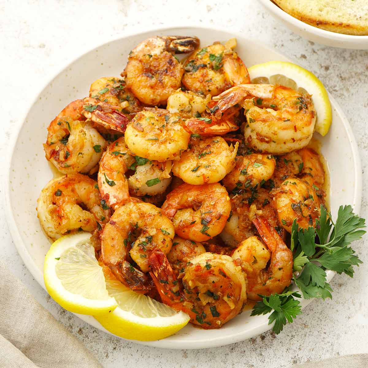 Garlic prawns with Australian tiger prawns