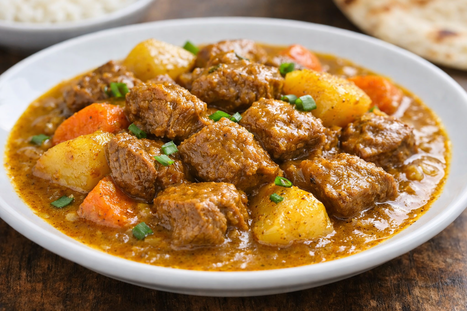 Lamb shoulder curry dish