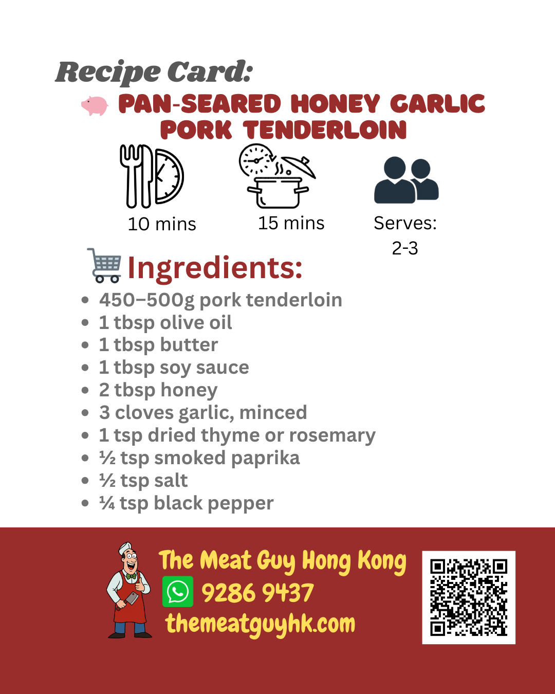 Pan seared Honey Soy garlicAustralian Pork Tenderloin 