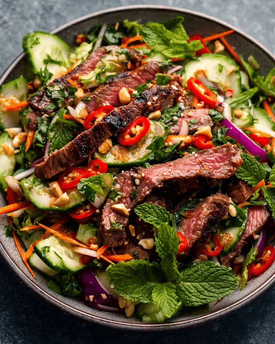 Thai Beef Salad Plated Dish