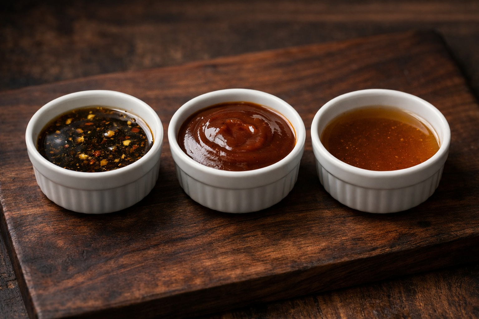 Difference between marinade, sauce and jus