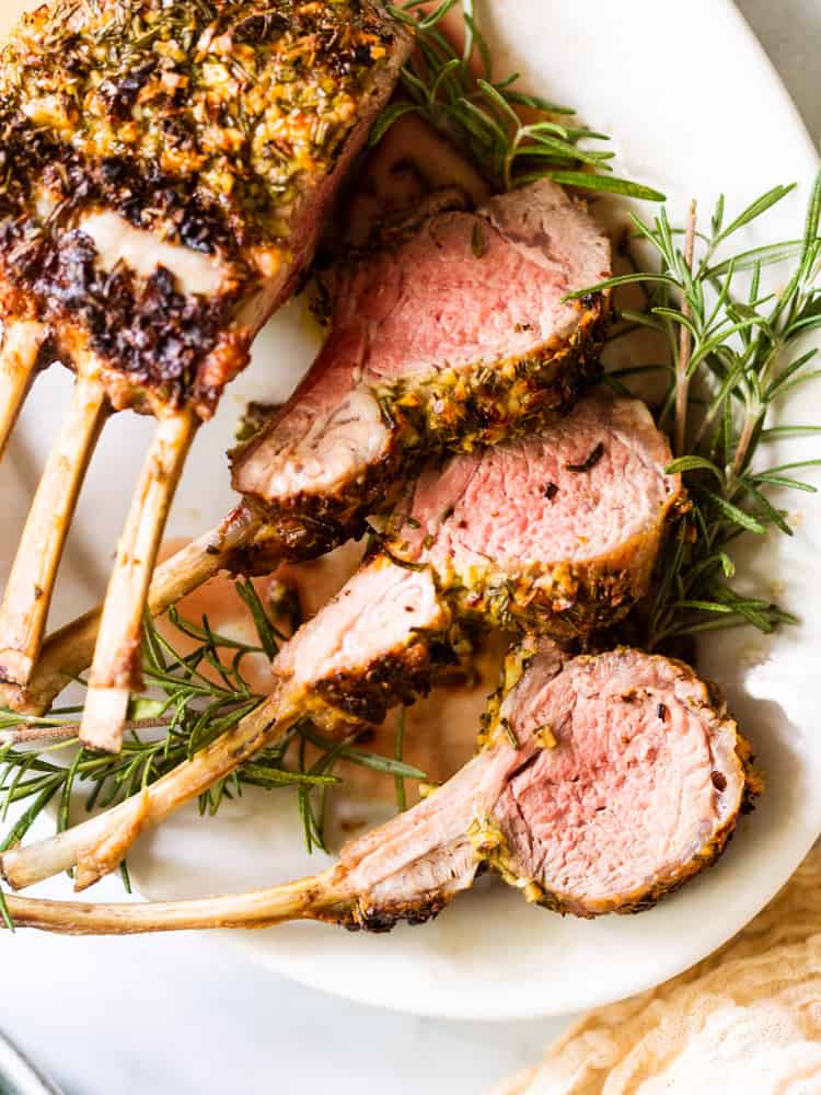 Herb Crusted Pan Seared Lamb rack
