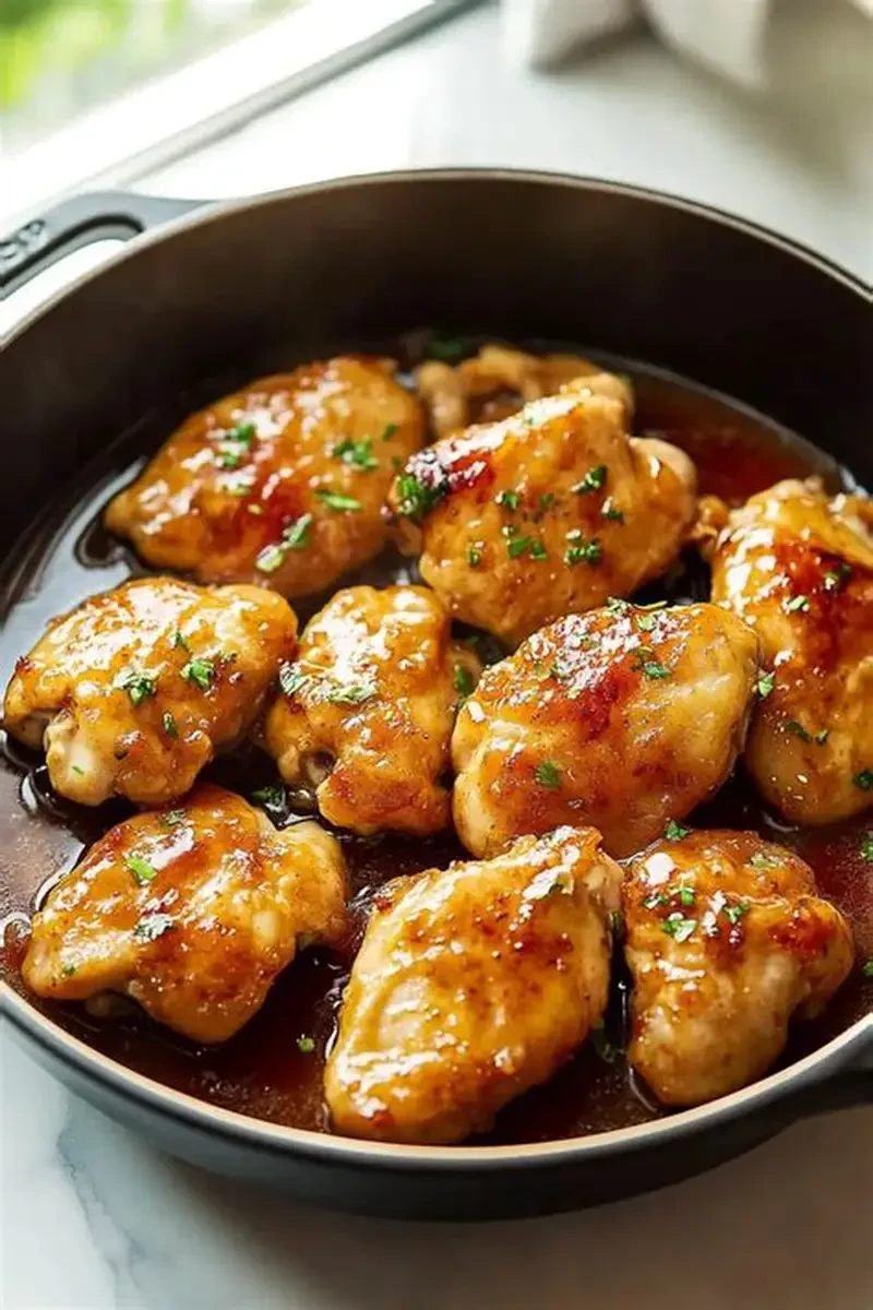 Honey Soy Garlic Chicken Thighs Plated Dish