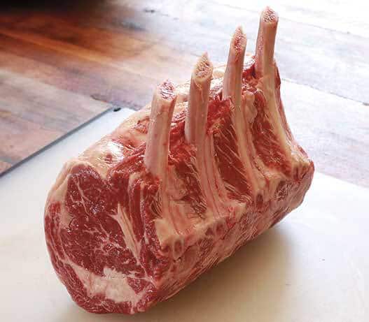 Bone in ribeye showing portion size