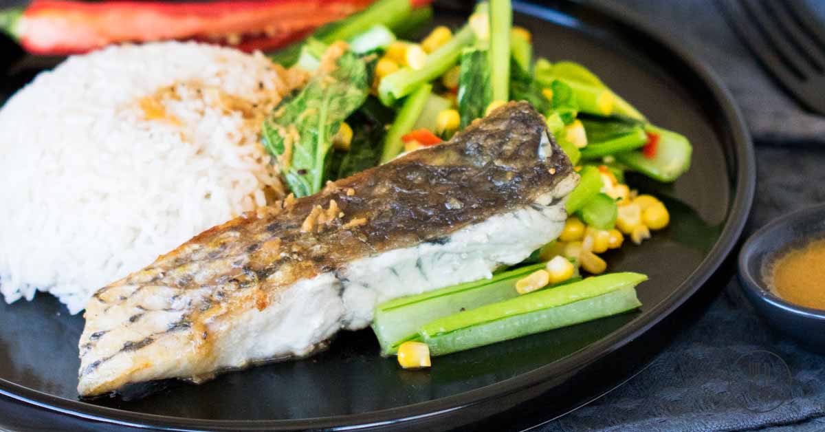 Soy Ginger Barramundo plated dish