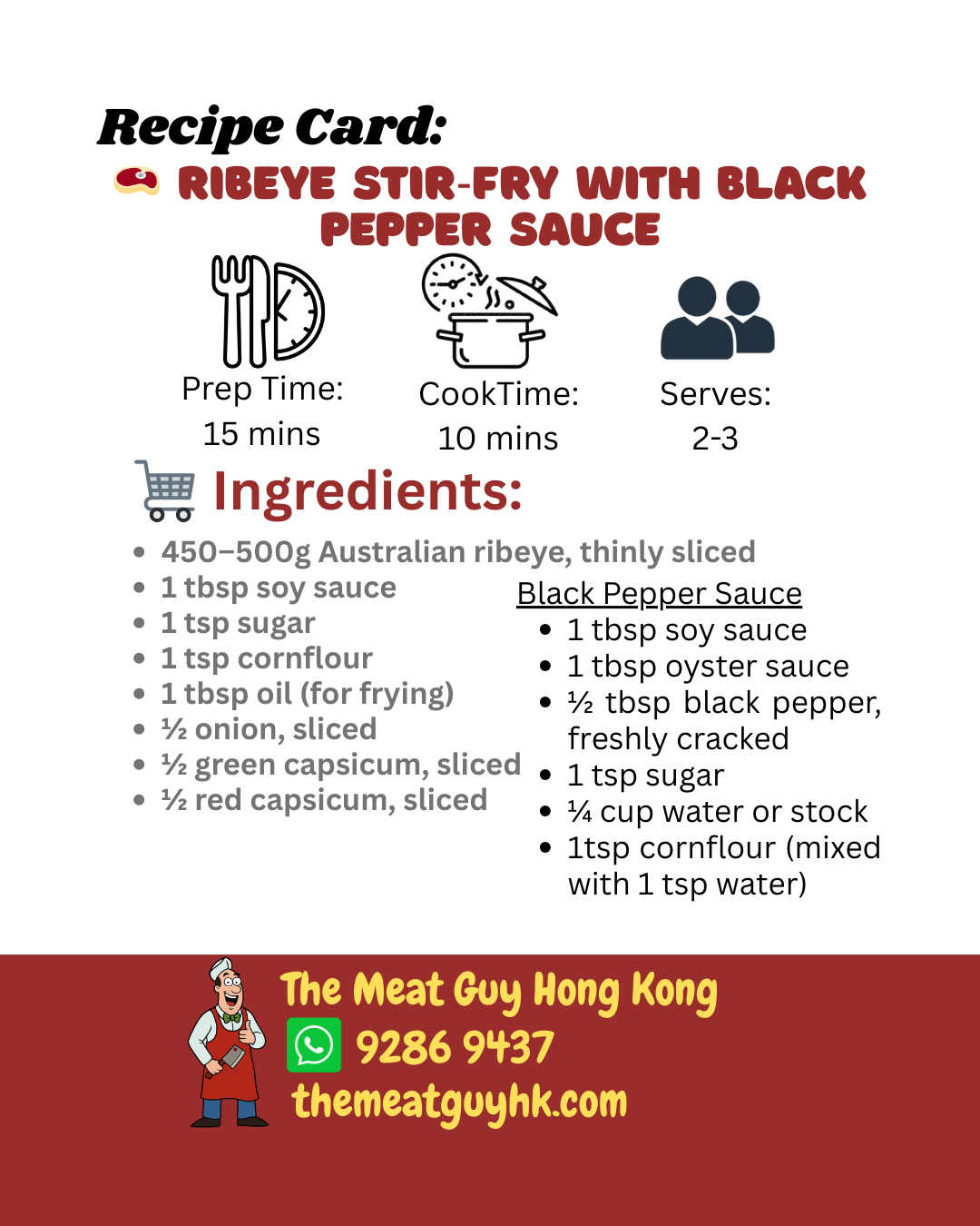 Australian ribeye stir-fry with black pepper sauce