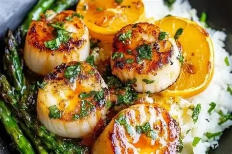 Seared Scallops with Citrus Glaze