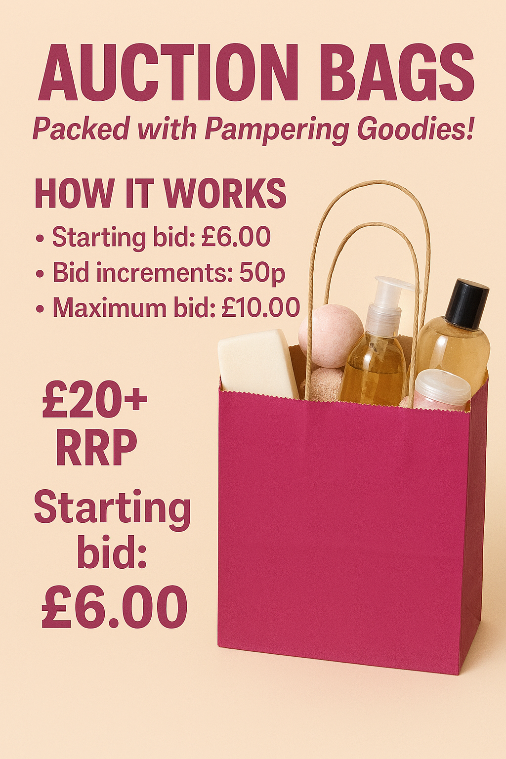 ✨ Auction Bags – Packed with Pampering Goodies! ✨