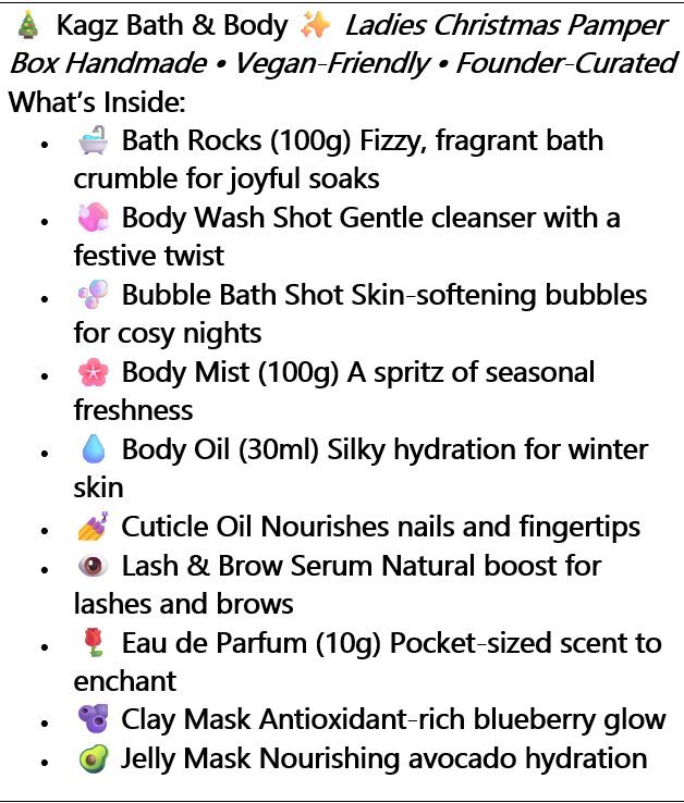 Ladies Christmas Pamper Box