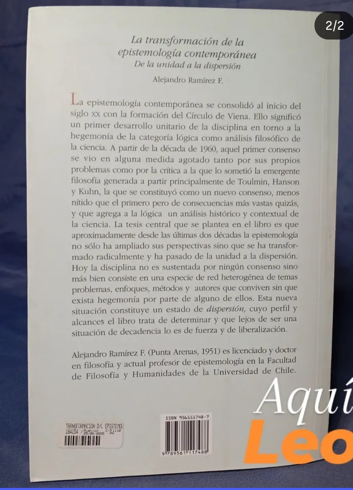 La transformación de la epistemología contemporánea