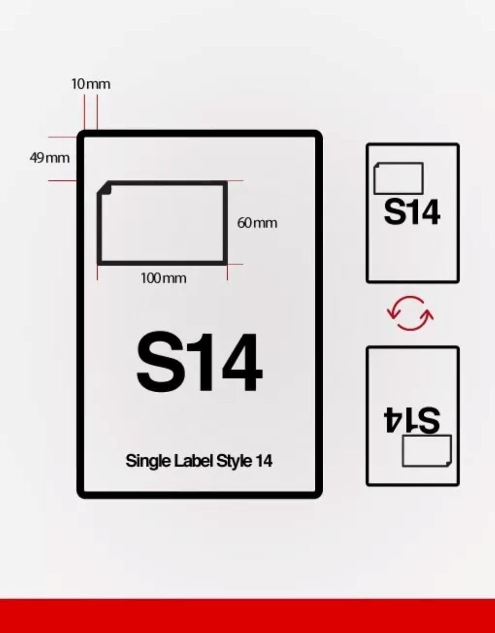S14 A4 Integrated Labels 110 x 80mm Address Peel Off Dispatch Notes ...