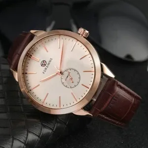 FORSINING Men's Automatic Wristwatch Leather Strap Sport Watches Luxury Watch