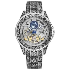 Forsining Skeleton Carved Tourbillon Mechanical Watches Luxury Men's Wristwatch